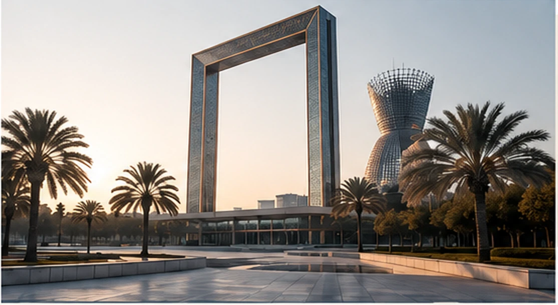 Dubai Frame és modern dubai városkép